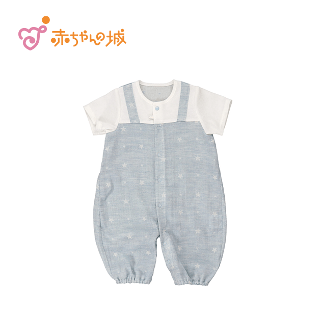 赤ちゃんの城の星柄ガーゼ