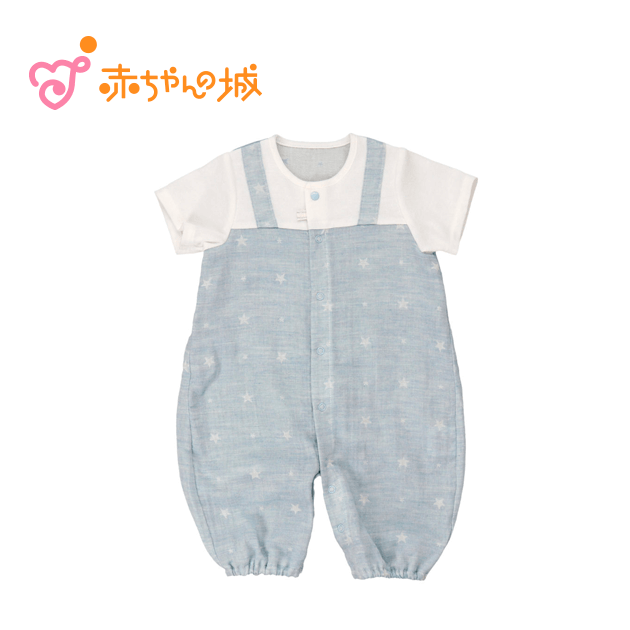 赤ちゃんの城の星柄ガーゼ